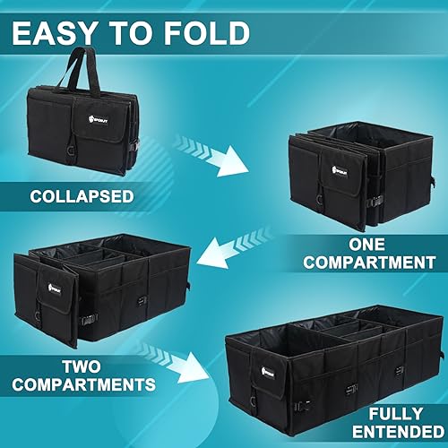 Large Trunk Organizer - 98L Collapsible Car Storage Organizer - Image 5