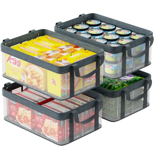 Freezer Organizer Bins - Sturdy Fabric & Stainless Steel Support - Image 2