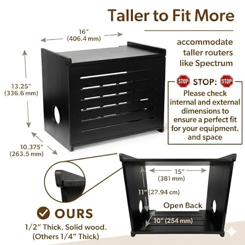 WiFi Router Storage Cabinet Router Box Hider WiFi Box Hider Shelf - Image 4