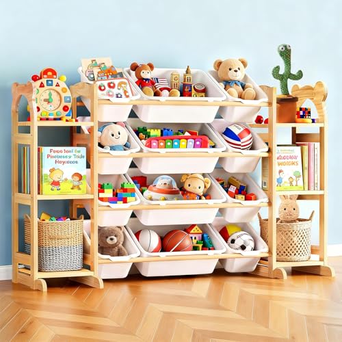 Toy Storage Organizer with 6 Shelves and 12 Bins, Toy - Image 2