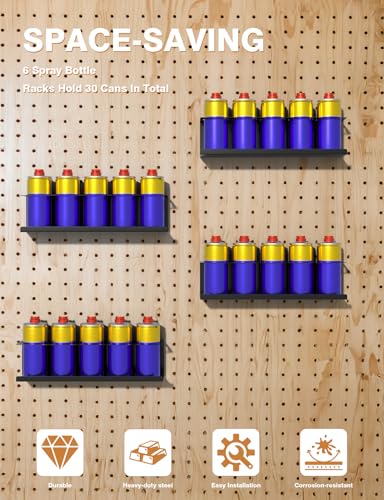 sogiv 4 Pack Spray Can Holder Organizer, Wall-Mounted - Image 7