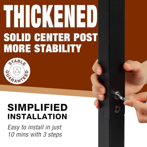 Rotating Fishing Rod Holder for Garage,Wood Floor Pole Rack Black - Image 6