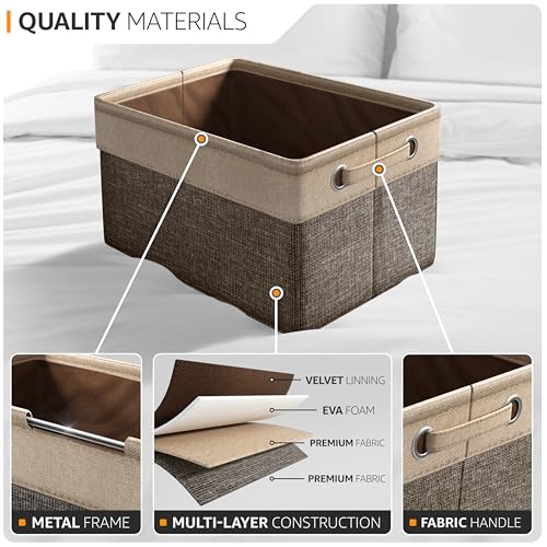 Sorbus Storage Baskets for Shelves, Foldable Organizer (3 Pack - Image 5