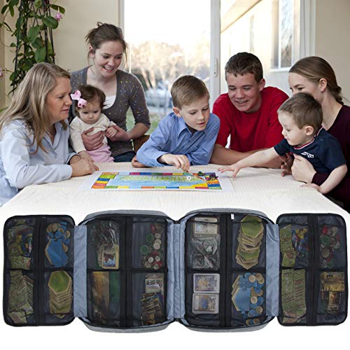 Board Game Carrying Case with 18 Pockets for Board Games, Pieces - Image 7