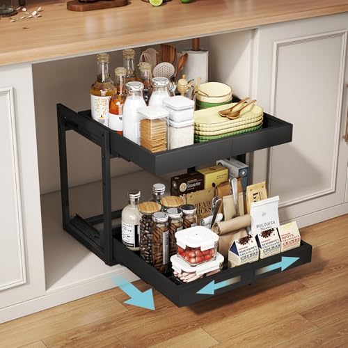 Golener 2-Tier Expandable Pull Out Cabinet Organizer, Cabinet - Image 2