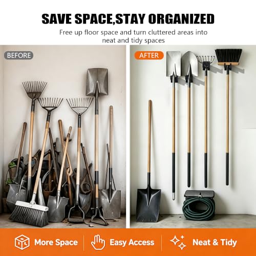 Shovel Holder Wall Mount, Heavy Duty Shovel Tool Rack - Image 5