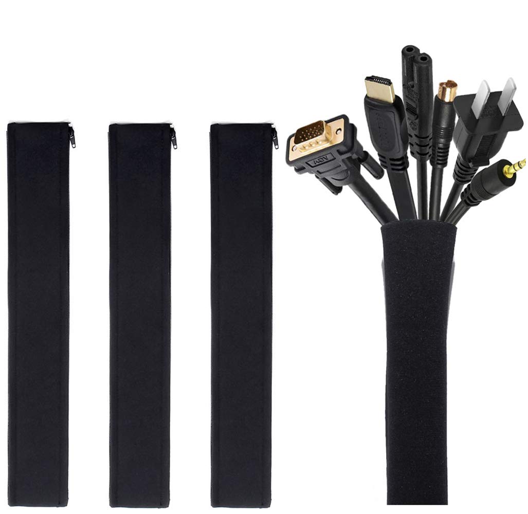 JOTO 4 Pack Cable Management Sleeve 19-20 Inches -Black - Image 1