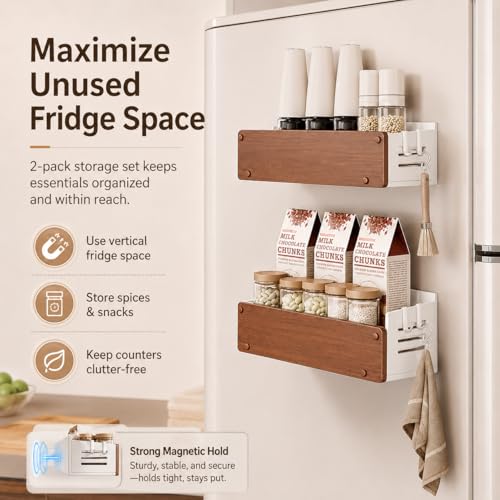 Magnetic Spice Rack for Refrigerator, 2 Pack Magnetic - Image 4