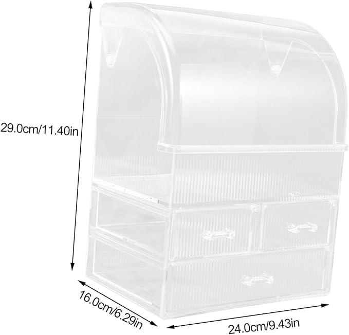 PartyKindom Cosmetic Organizer Drawers Box Desktop Cosmetic Organizer Makeup Desk Large Capacity Storage Bin