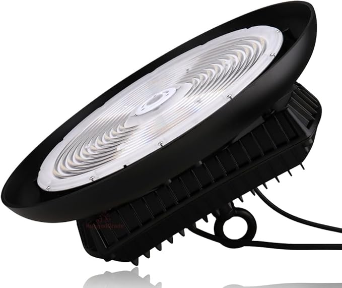 RuggedGrade 150W - Titan V HO Series LED High Bay UFO Light/M-Sensor - 56,000 Lumens - High Voltage 277-480V - 5000K Bright White - Wattage Selectable 150W/120W/100W - Outdoor Light - DLC 5.1 Premium