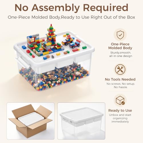 Citylife 17 QT Plastic Storage Box Building Baseplate Lid - Image 6