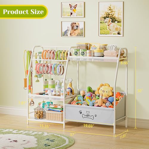 Large Dog Toy Basket with Dog Storage Organizer, Trapezoid - Image 3