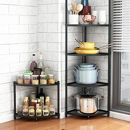 MAGCOLOR 5-Tier Kitchen Corner Shelf Rack, Free Standing Pot Rack - Image 7