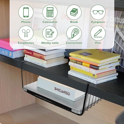 6 Pcs Undershelf Storage Basket Under Shelf Wire Basket - Image 6