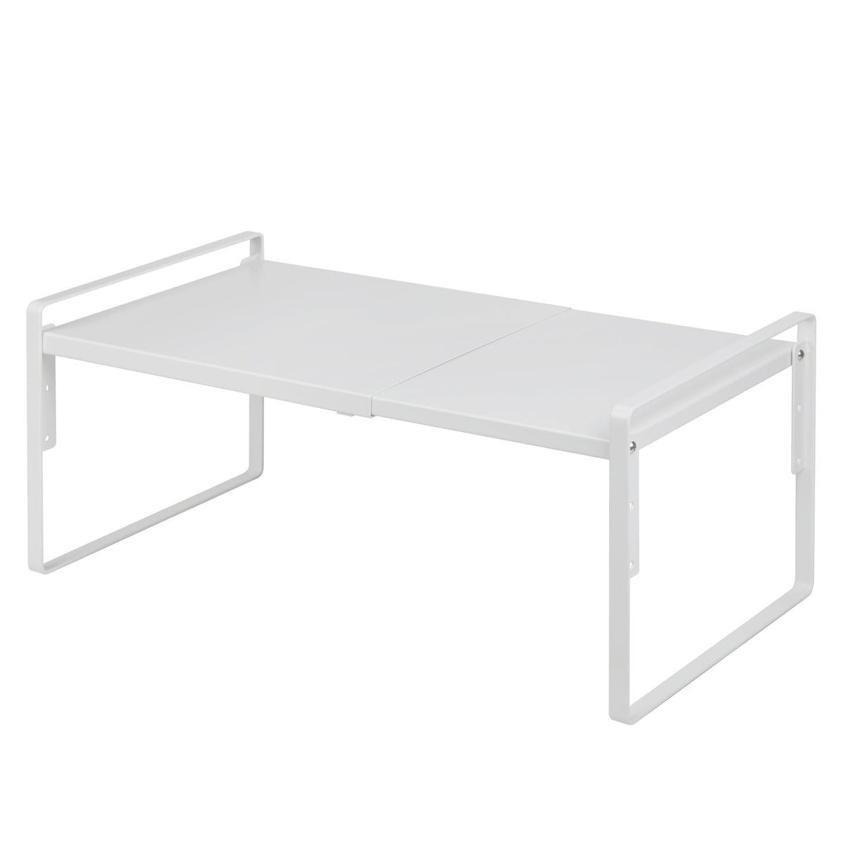 Cabinet Shelf Riser, Adjustable Cabinet Organizer, 12" Deep White - Image 1