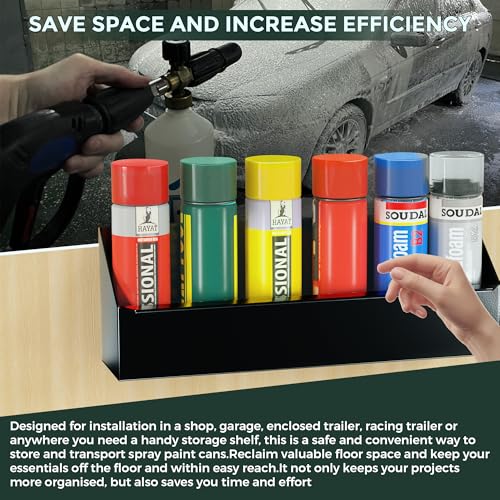 Wall-Mount Aluminum Aerosol Storage Shelf Organizer - Image 6