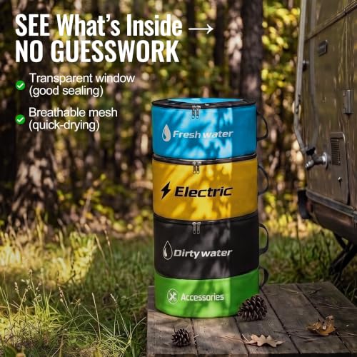 4 Pack RV Hose Storage with Zipper, Camper Hose Storage - Image 7