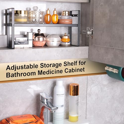 Expandable Narrow Medicine Cabinet Organizer Shelves - Image 4