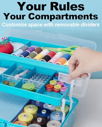TERGOO 12in 3-Layer Plastic Craft Organizers and Storage - Image 5
