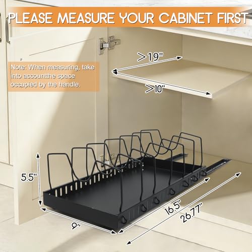 XIAPIA 2 Pack Pull Out Pots and Pans Organizer Under Kitchen - Image 4