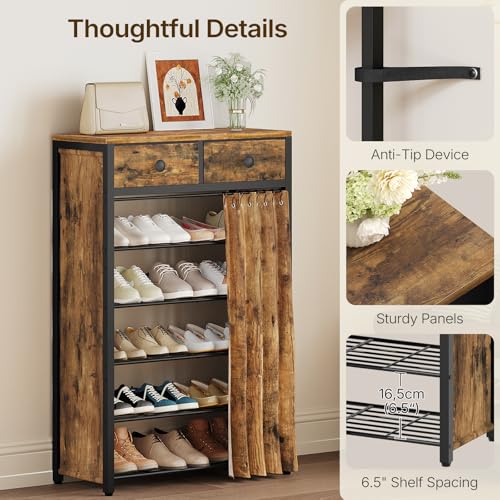 6-Tier Shoe Rack for Entryway, Hidden Shoe Storage | Home Organization - Image 7