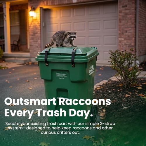 TrashLocker Bear and Raccoon Proof Trash Can Lid Lock Straps - Image 5