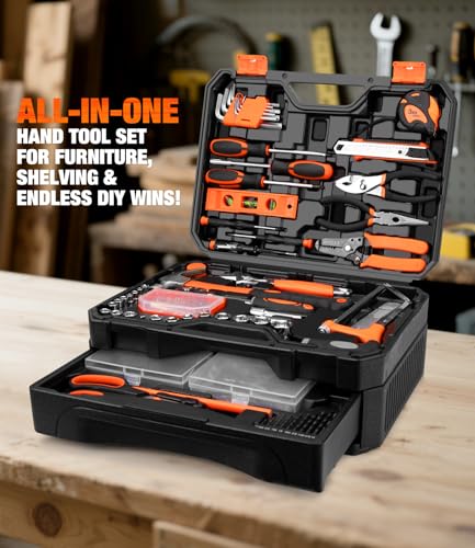 328-Piece Home Tool Kit with Detachable Drawer Storage Case - Image 7