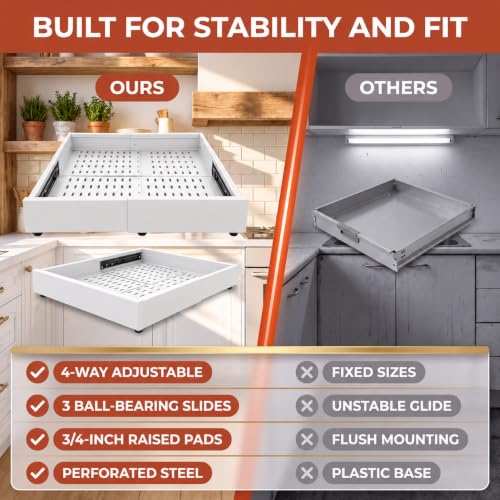 Expandable Pull Out Cabinet Organizer | 4-Way | Home Organization - Image 5
