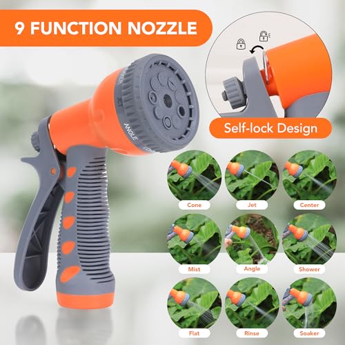 1/2 in x 72 ft Retractable Garden Hose Reel, Water Hose Reel Auto - Image 8