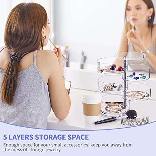 LETURE 5-Layers Rotatable Jewelry Storage Organizer Box - Image 3