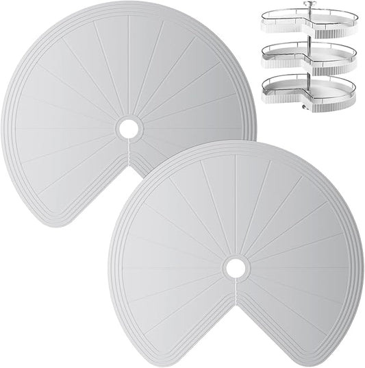 Lazy Susan Turntable Organizer - 32 Inch Rotating Tray for Kitchen Cabinet, Dining Table, Countertop