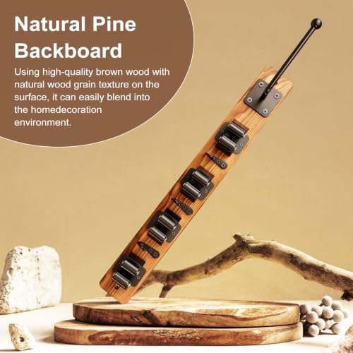 Broom Holder Wall Mount With Vacuum Cleaner Holder,Wood - Image 3