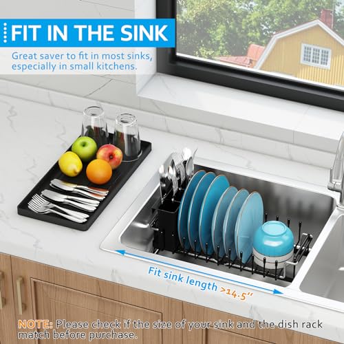 ANTOPY Sink Dish Drying Rack - Expandable Small Dish Rack Over - Image 5