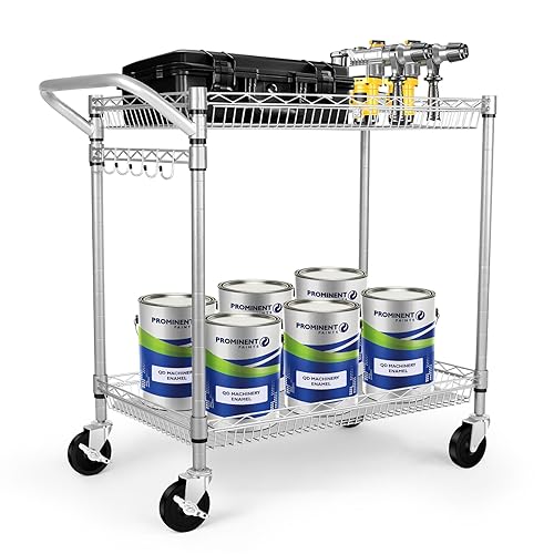 WDT Heavy Duty 2 Tier Rolling Cart, NSF Listed - Image 4
