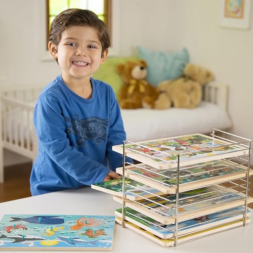 Melissa & Doug Single Wire Puzzle Storage Rack - Image 3