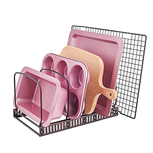 Toplife 10+ Bakeware Organizer Rack for Kitchen Bakeware - Image 2