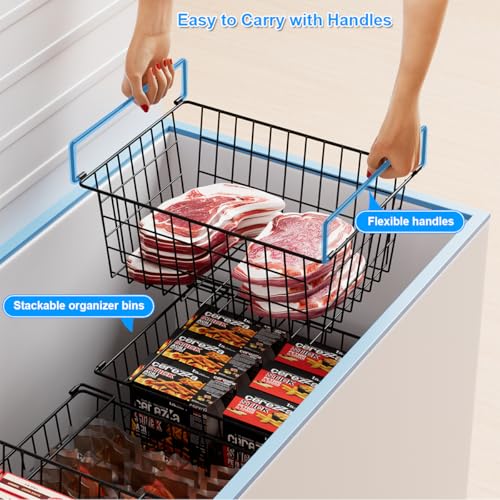 Stacking Freezer Organizer Bin Large Capacity Chest - Image 4