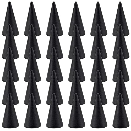 Framendino, 30 Pack Black Wood Cone Ring Holder Single Jewelry - Image 2