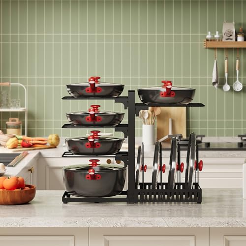 CHOEZON pots and Pans Organizer Under Cabinet, Pot and Pan - Image 2
