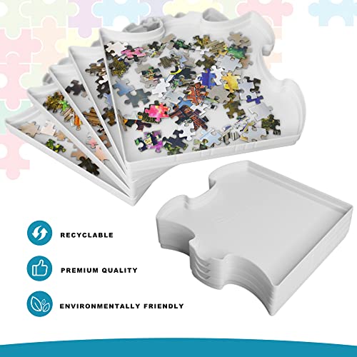 8 Stackable Puzzle Shaped Sorting Trays - Organize Puzzles Up - Image 6
