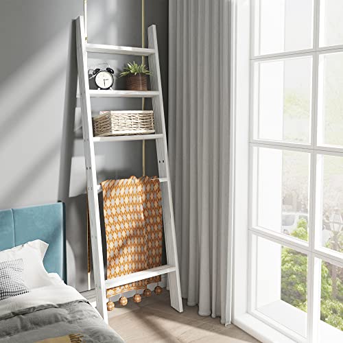 AKTOP Rustic Blanket Ladder 63 Inch, Adjustable Wood - Image 3