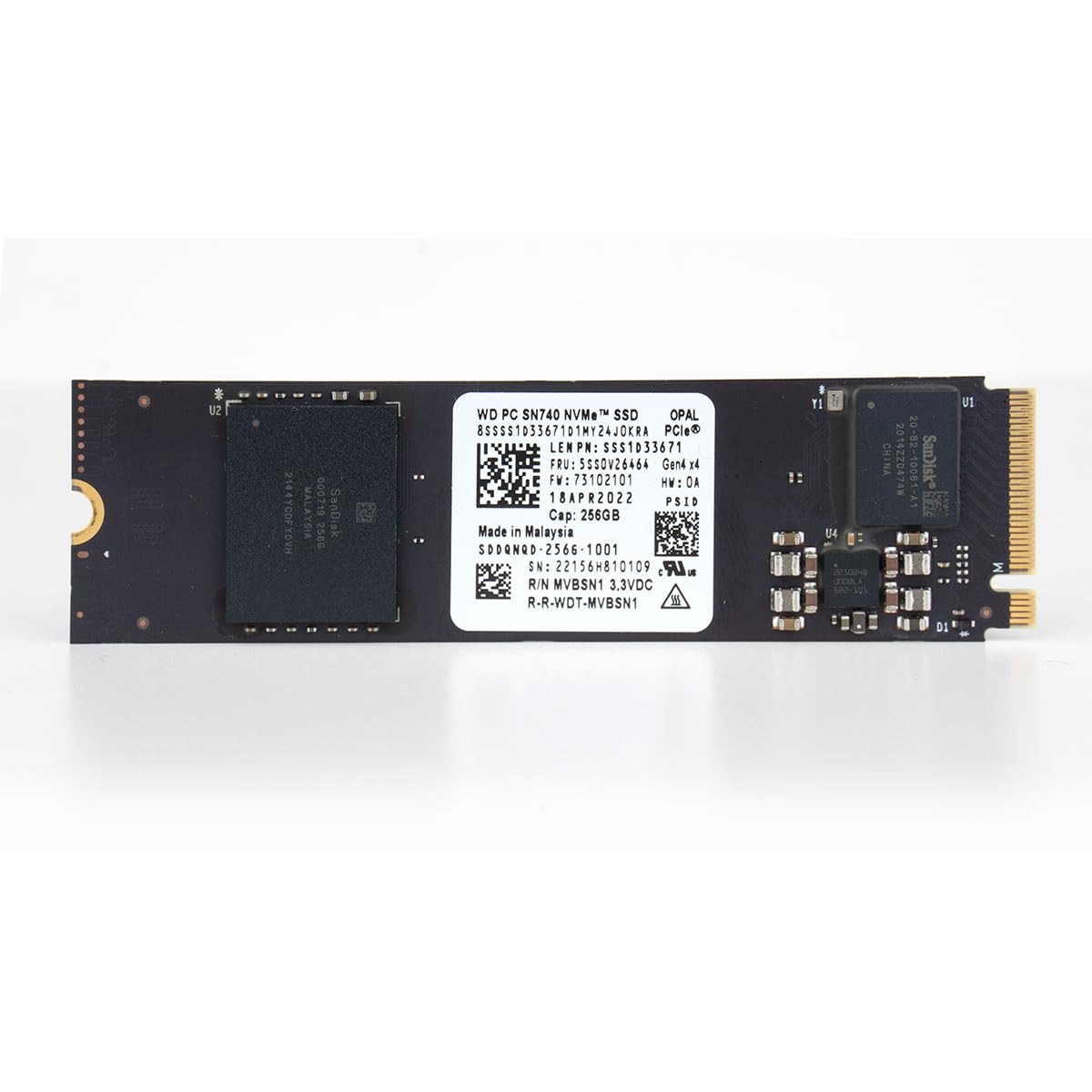 Western Digital OEM Gamer 256GB M.2 2280 Gaming Gen4 PCIe NVMe - Image 1