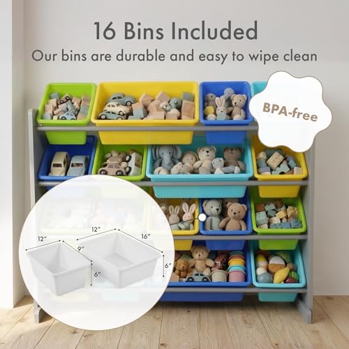 Humble Crew Kids Toy Organizer with 16 Bins, 4 Tier - Image 6