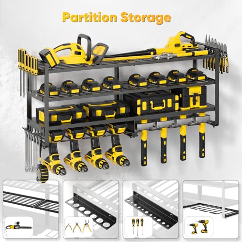 Large Power Tool Organizer Wall Mount,4 Layers Heavy Duty - Image 5