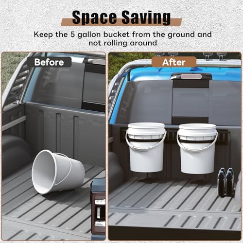 lesolar 5 Gallon Bucket Holder for E Track, Wall Mounted - Image 6