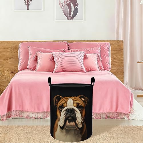 Bulldog Waterproof Foldable Laundry Basket Hamper 19.7"x15.8" - Image 3