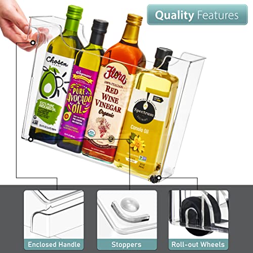 Sorbus Under-Sink Organizer Bins with Wheels & Handles (2 Sizes) - Image 3