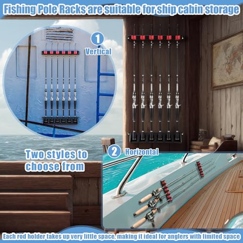 3 Set Fishing Rod Holders for Garage Wall Mount Pole | Garage Storage - Image 6