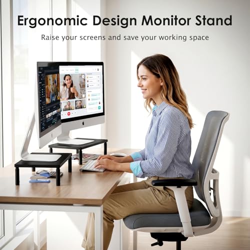 ECOLOVI Adjustable Wood Computer Monitor Stand Riser | All Products - Image 4