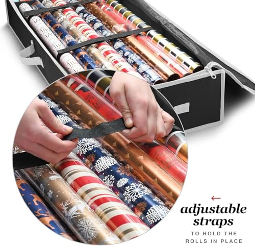 Premium Wrapping Paper Organizer Storage | Gift Wrap Holder - Image 3
